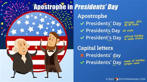 ap style presidents day|presidents day 2023 apostrophe.